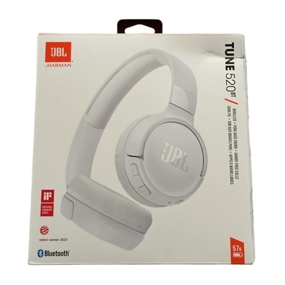 JBL Tune 520BT Wireless On Ear Headphones, White - Picture 10 of 11